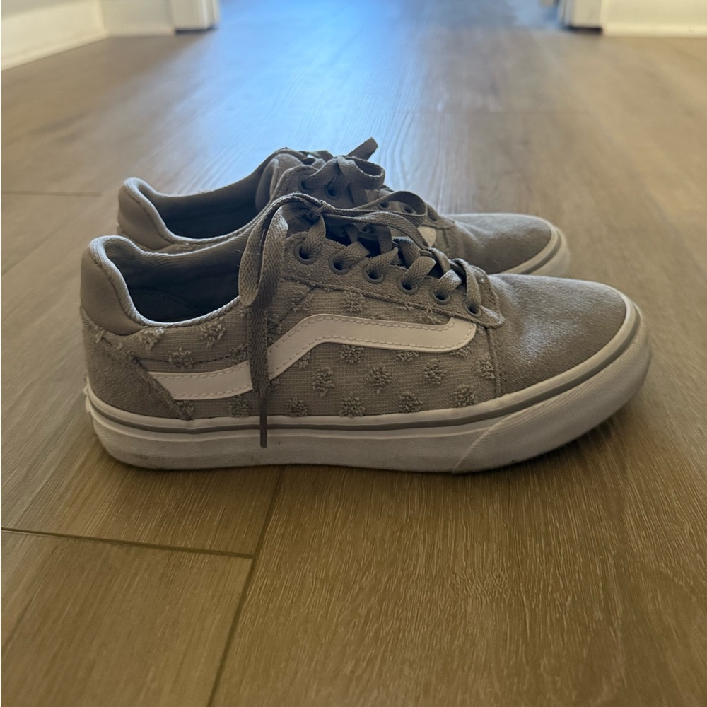 Vans Gray and White Women's Shoes